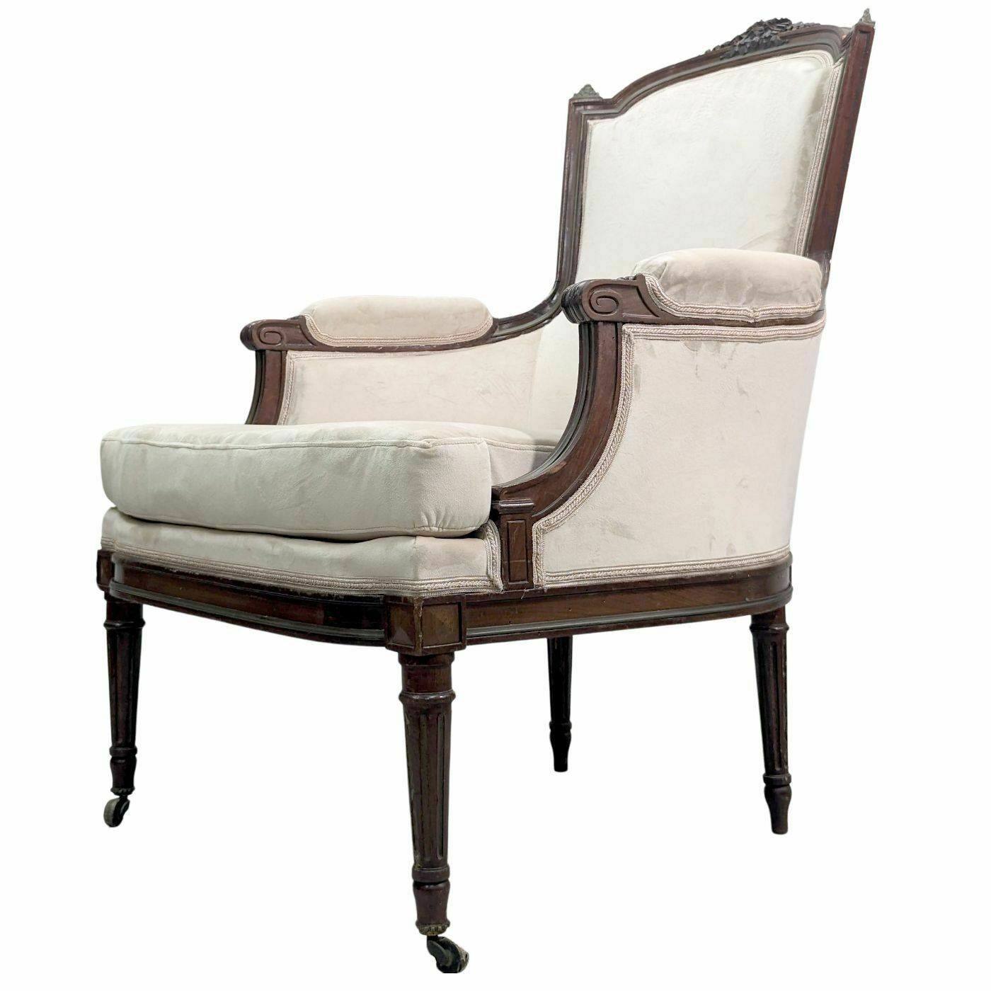 Louis XVI Style Armchairs In 19th Century Mahogany (Fake Pair) photo for sale