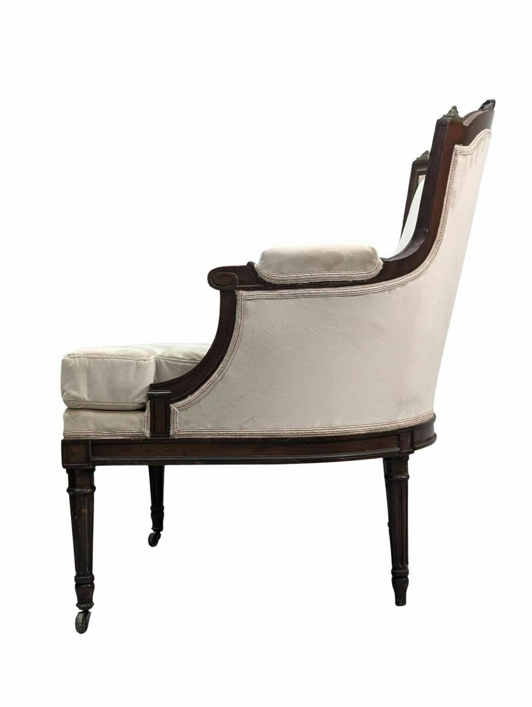 photo furniture Louis XVI Style Armchairs In 19th Century Mahogany (Fake Pair)