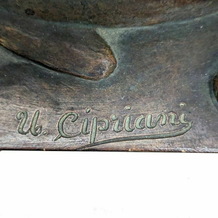 Man With Bow Italian Terracotta Cipriani Art Deco photo buy