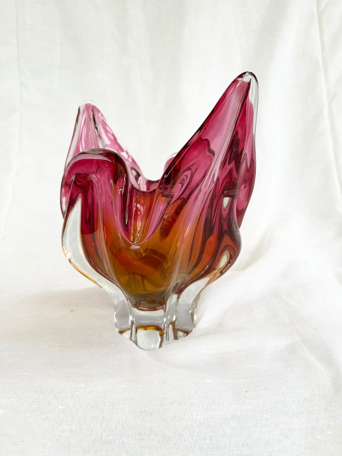 Absolutely Stunning Large Sommerso Art Glass Centrepiece/Bowl By Josef Hospodka   Chribska. Circa 1960 photo furniture