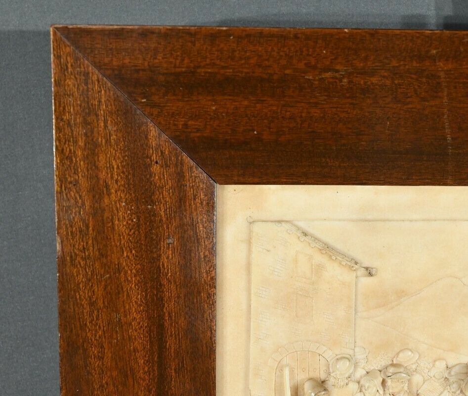 Bas Relief Painting In Petrified Limestone, Signed Cf.Becker – Late 19th Century photo buy