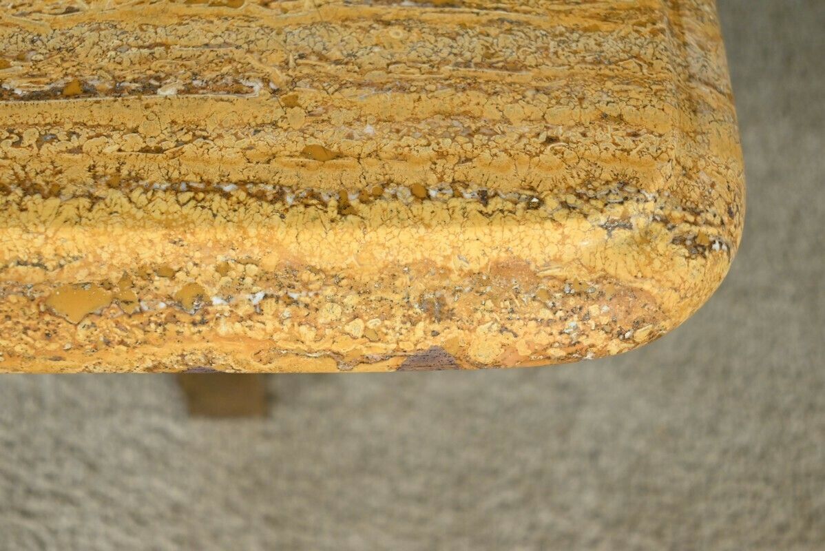 Brass And Travertine Coffee Table, Art Deco Period – 1930 photo 1600.0