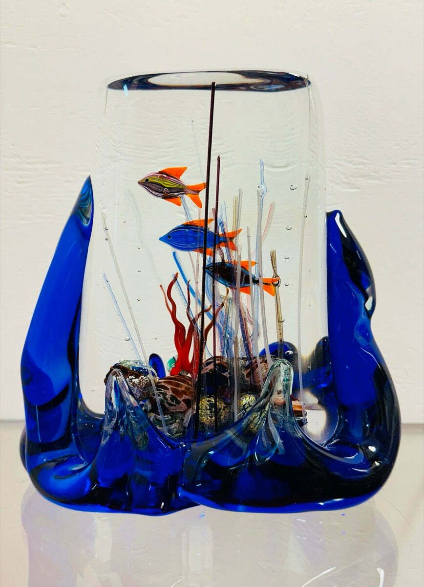 Contemporary Chinese Fish Aquarium In The Style Of Glass Studio Murano photo buy