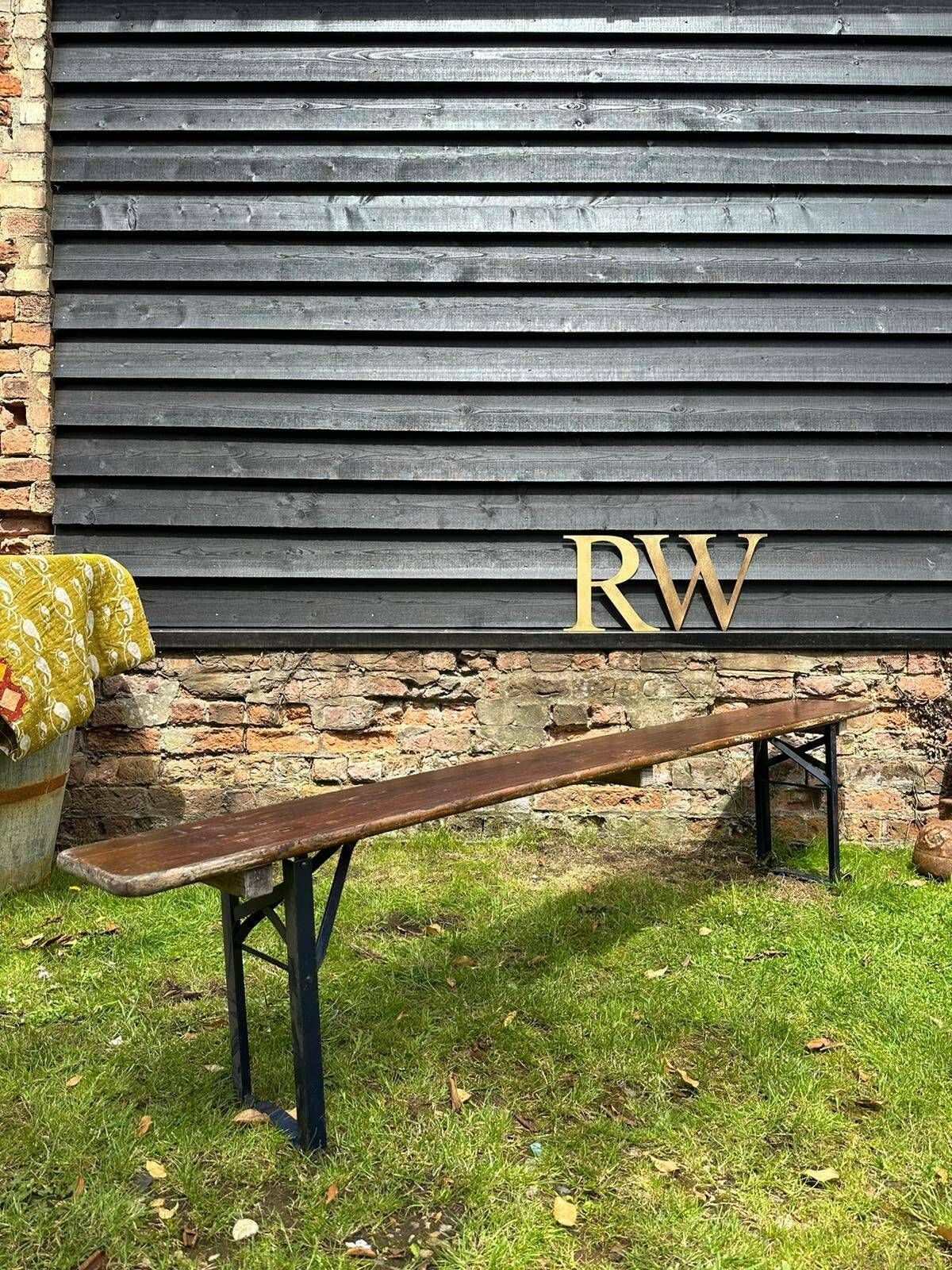 Beer Festival Fold Up Bench / Picnic Bench / Hallway Seating Garden Furniture (2 photo for sale