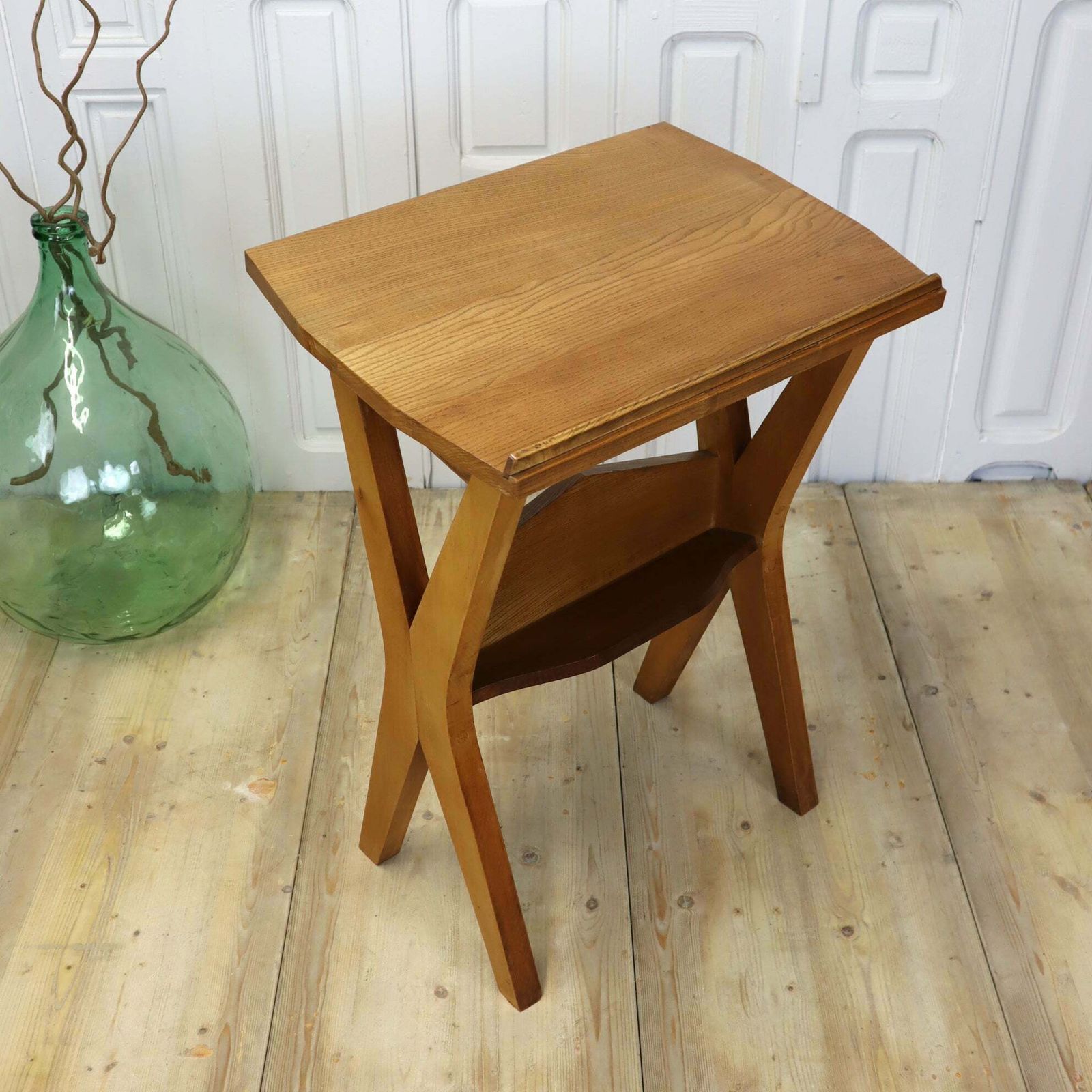 Vintage Reclaimed Oak Mid Century Church Lectern 2704e photo 395.0