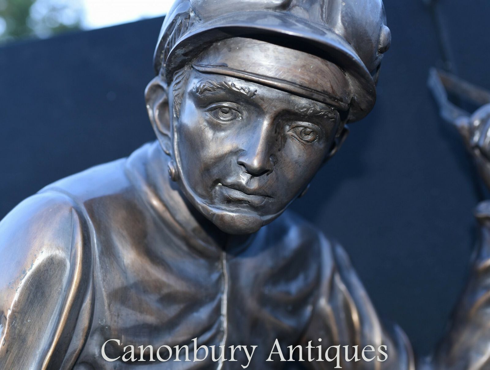 Lifesize French Bronze Horse And Jockey Statue By Bonheur photo vintage