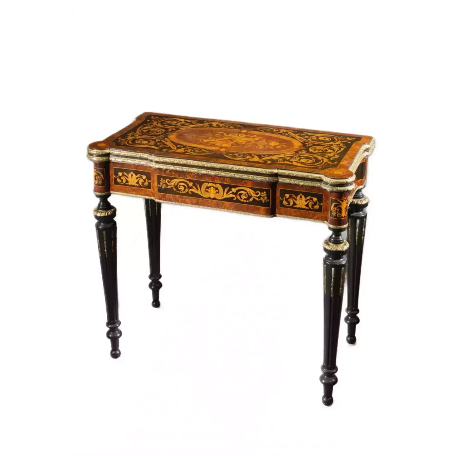 Gaming Table Decorated With A Pattern Using Marquetry Technique. France. Late 19th Century