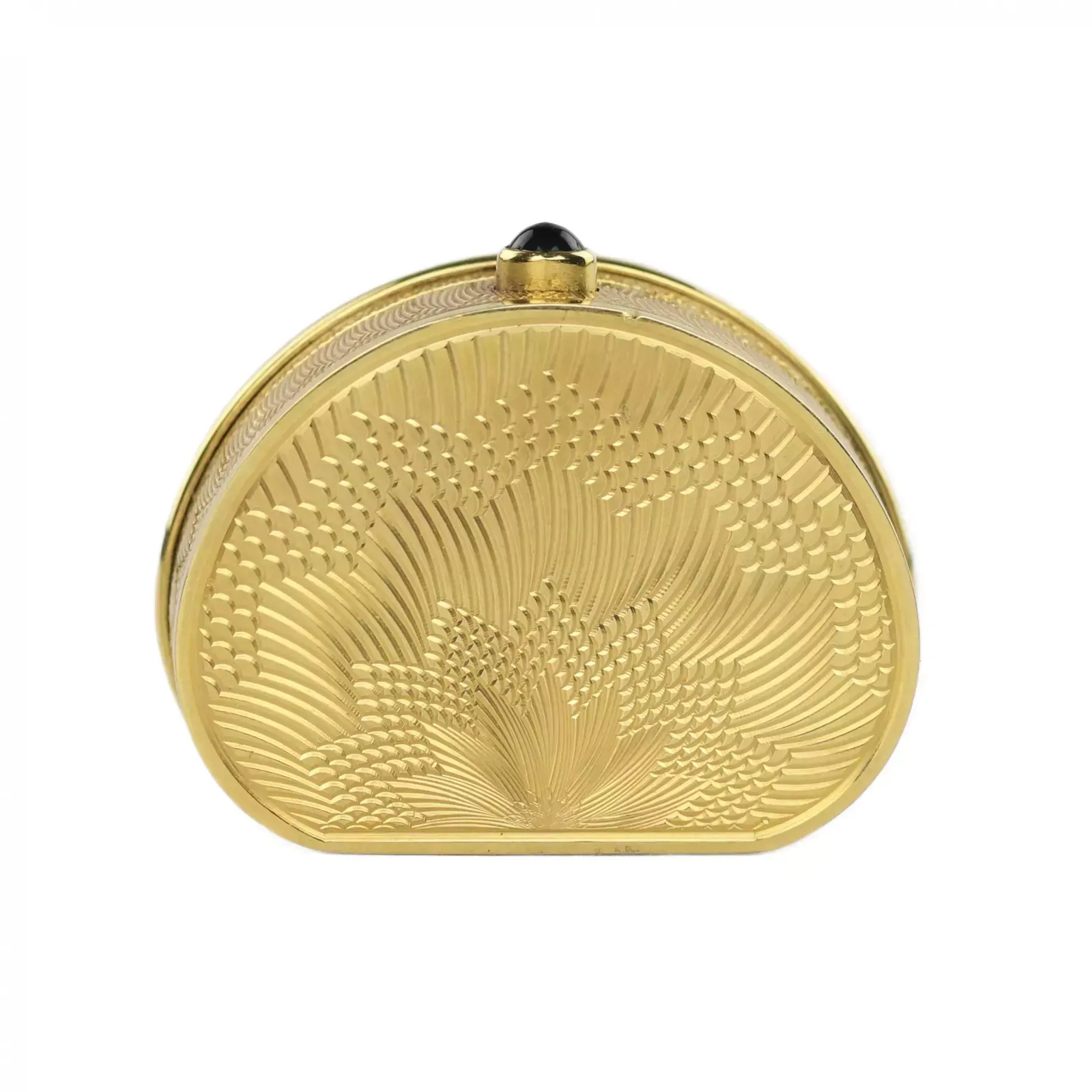 19th Century English Gold Pill Box With Diamonds And Guilloché Enamel. photo buy