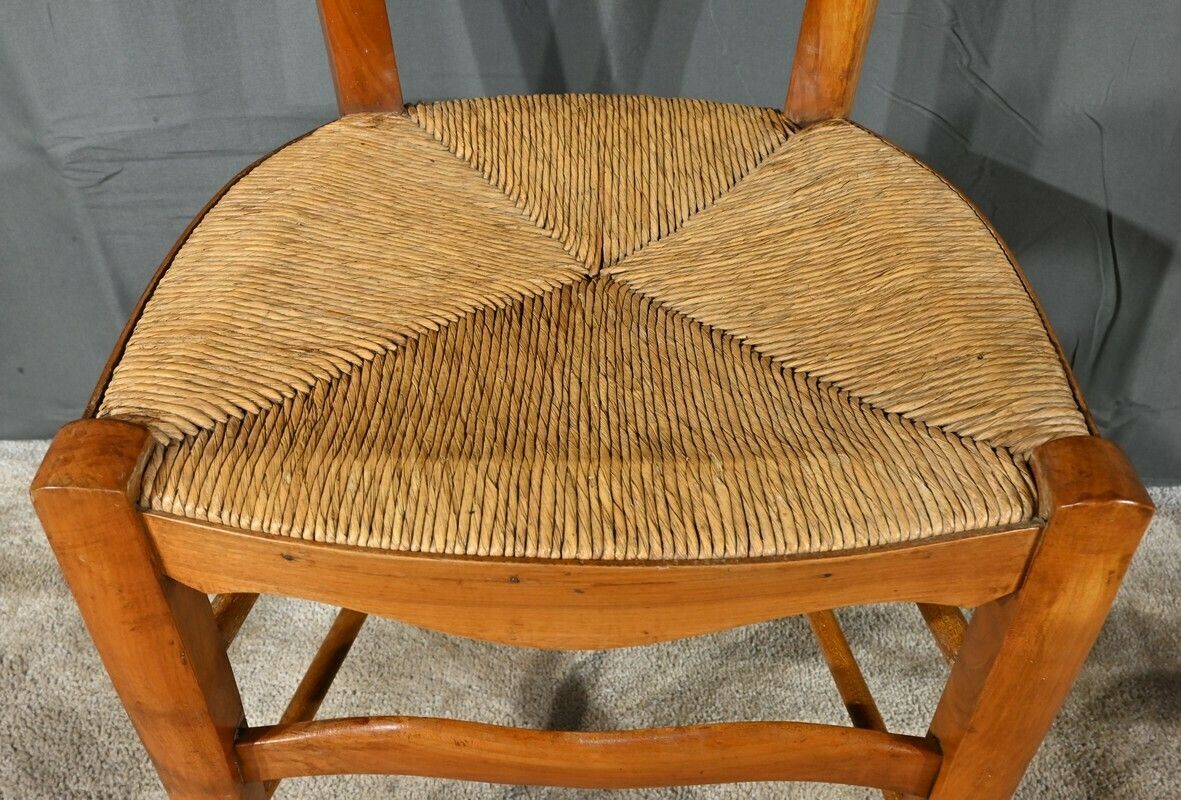 Furniture Suite Of 5 Cherry Country Chairs, Louis Philippe Style – Late 19th Century photo