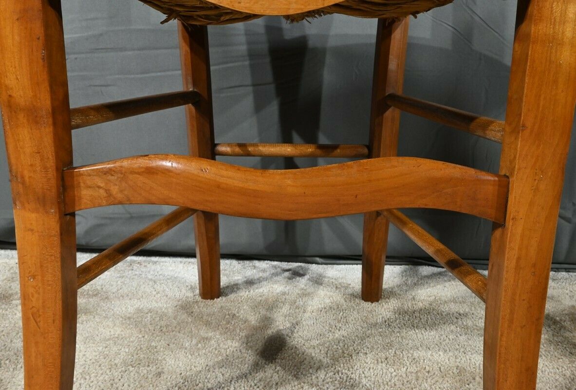 photo vintage Suite Of 5 Cherry Country Chairs, Louis Philippe Style – Late 19th Century