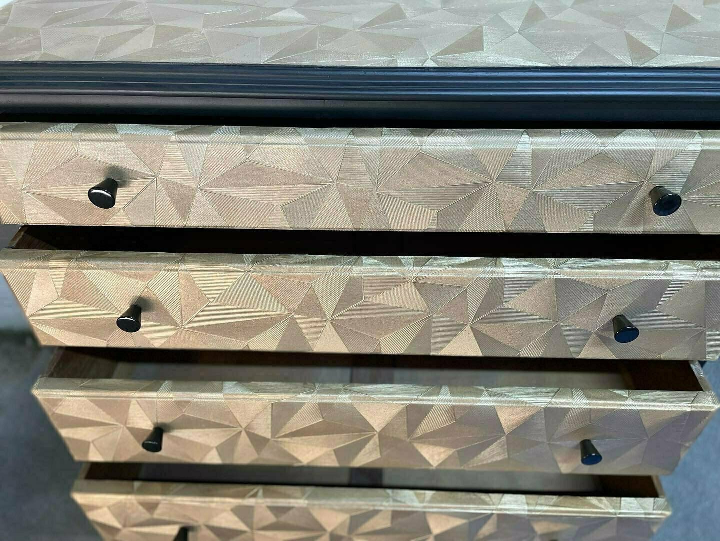 photo furniture Queen Ann Decoupage Chest Of Drawers   Professional Spray Painted Finish