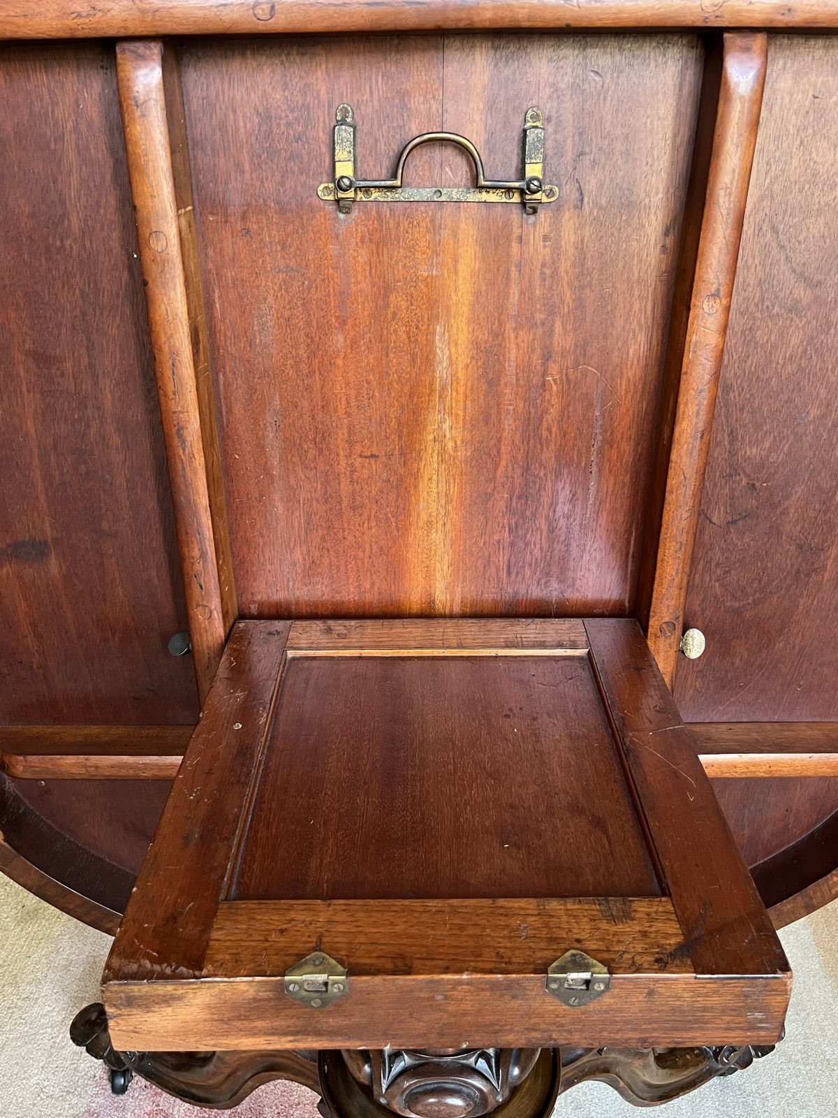 photo for sale 19th Century Victorian Dining Table   Marquetry Throughout, Incredible Detail