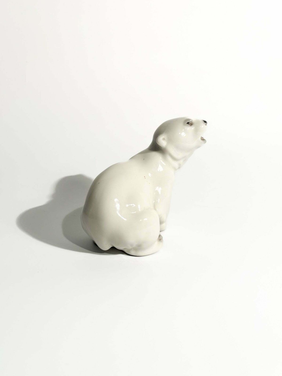 Russian Ceramic Polar Bear Figurine From The 1950s photo vinterior