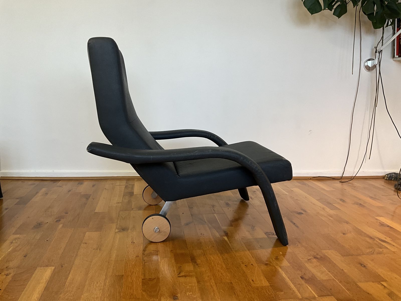 Two Dark Grey, Late 80's, Early 90's Armchairs. Peter Maly Style. photo for sale