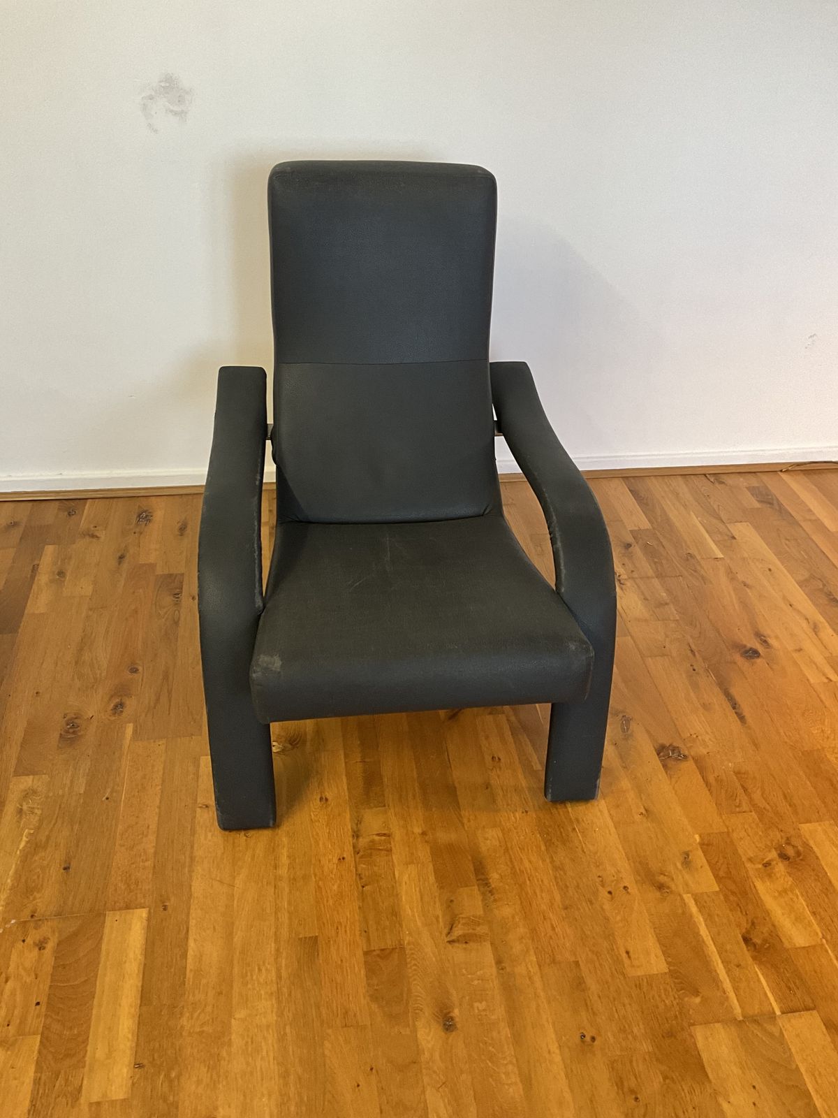 Two Dark Grey, Late 80's, Early 90's Armchairs. Peter Maly Style. photo vintage