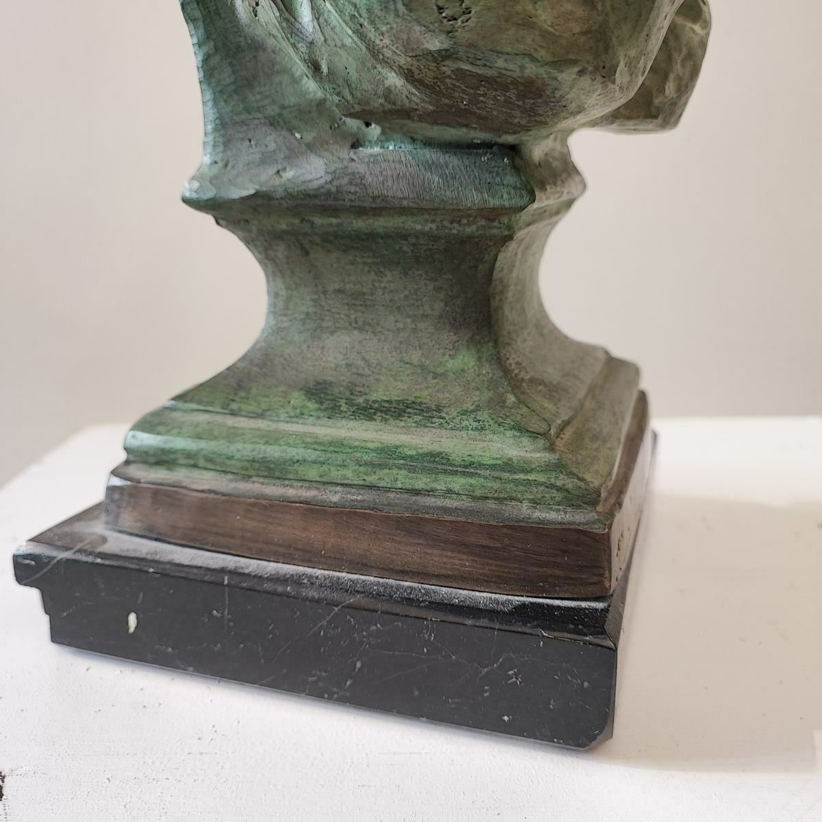 Bronze Sculpture, Anonymous Artist, Face Of A Boy, 1960 photo 1825.0