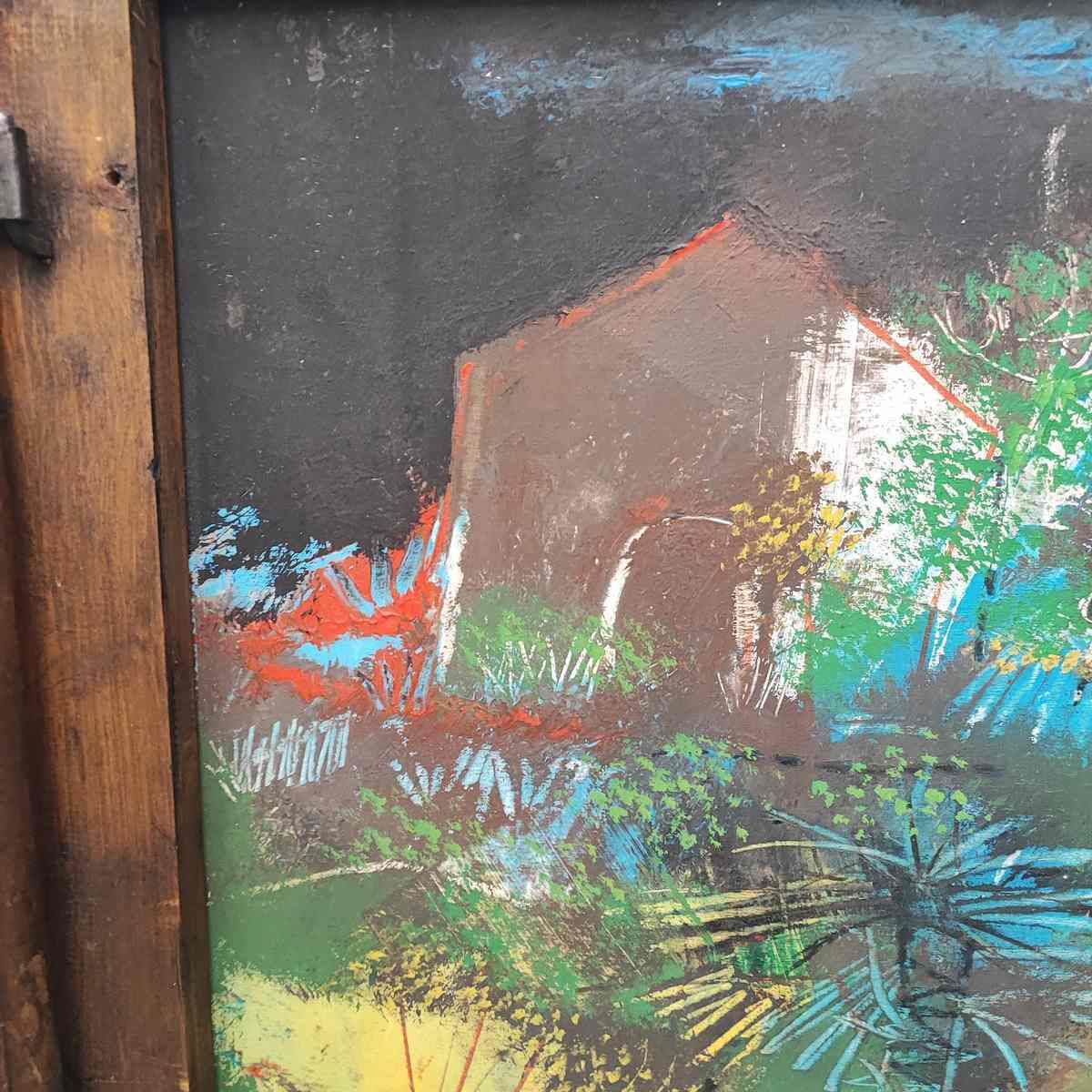 Oil Painting On Canvas Manlio Bacosi, The Villa Year 1990 photo furniture