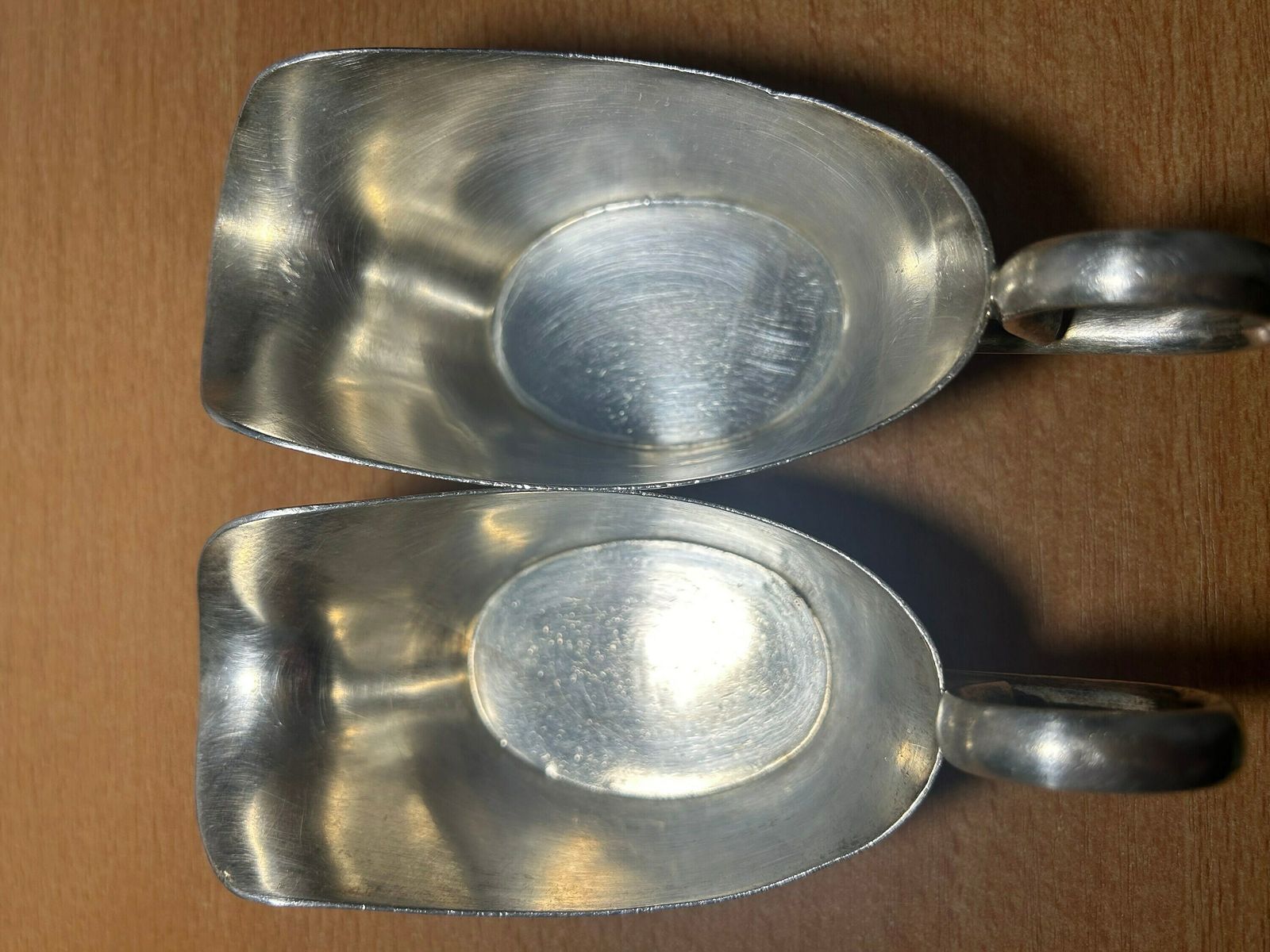 Antique German Sternegg Schaffhausen Gebruder Hepp Exclusiv Silver Plated Creamer Gravy Boat / Set Of 2 photo vinterior