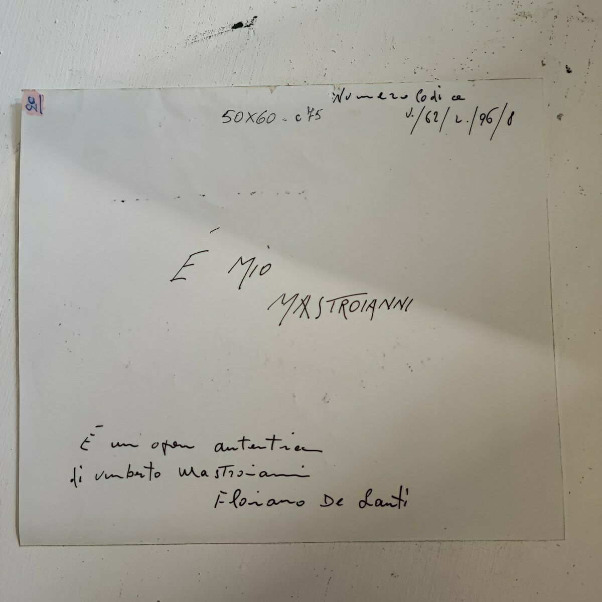 photo vinterior Compositieschilderij Op Karton Van Umberto Mastroianni, My Mastroianni, 1975