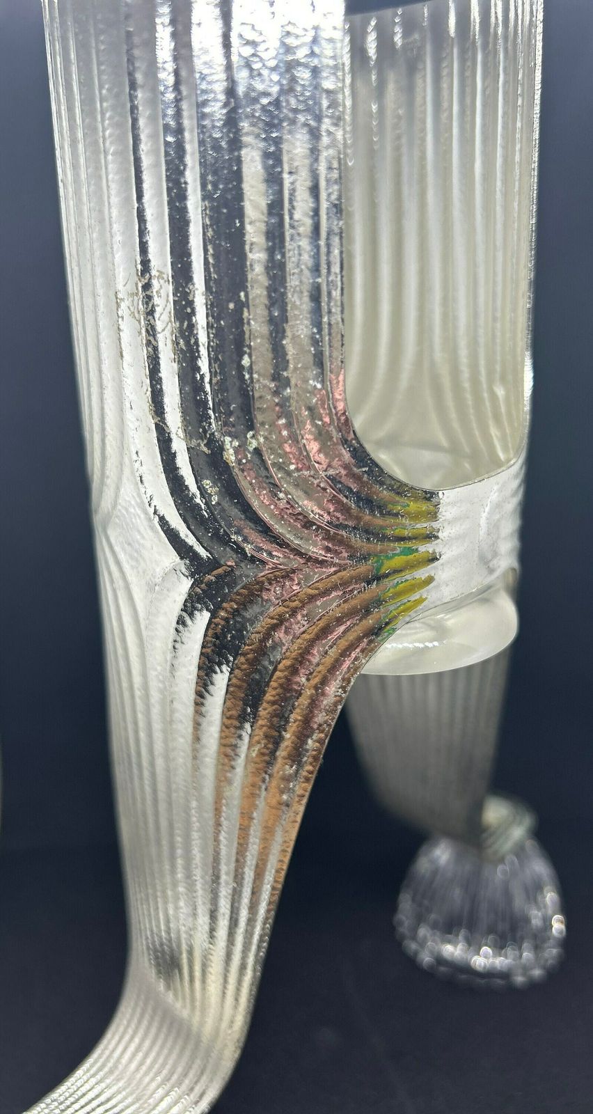 Vintage, #1 Rare, Wmf, Silver Plated, Modernist, Candlestick With 3 Glass Candleholders, Germany, Collectible photo vinterior