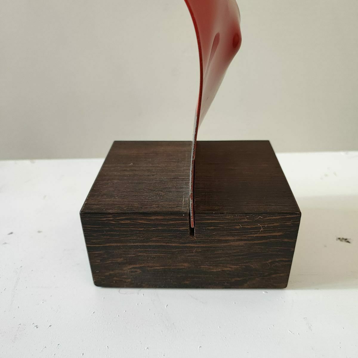 Steel Sculpture With Wooden Base By Angelo Brescianini photo 2095.0