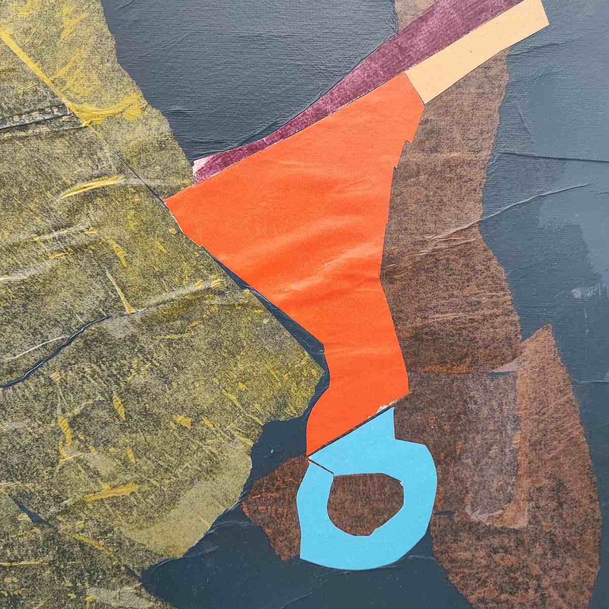 Work By Andre Lanskoy, Gouache And Collage On Canvas Paper photo for sale
