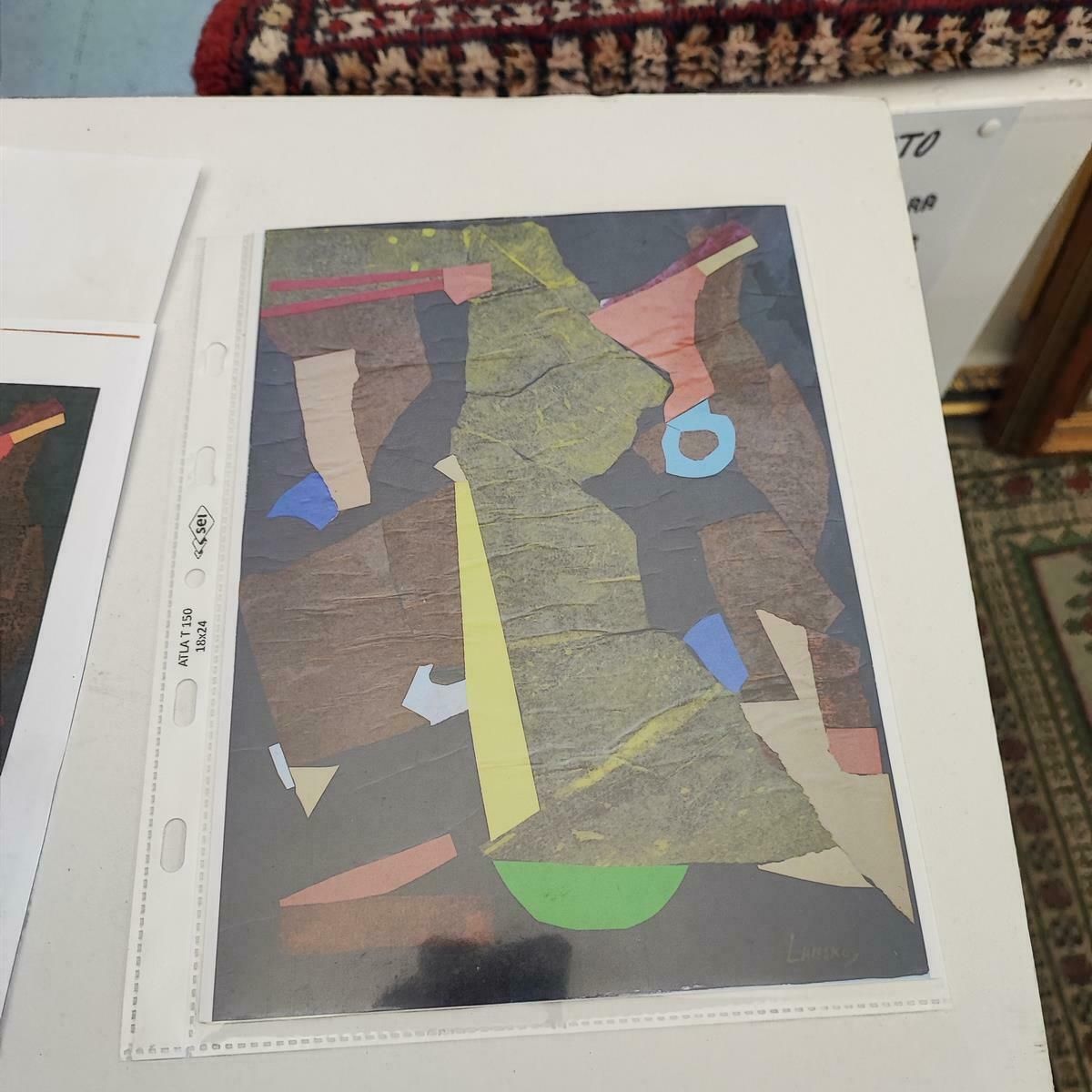 photo furniture Work By Andre Lanskoy, Gouache And Collage On Canvas Paper