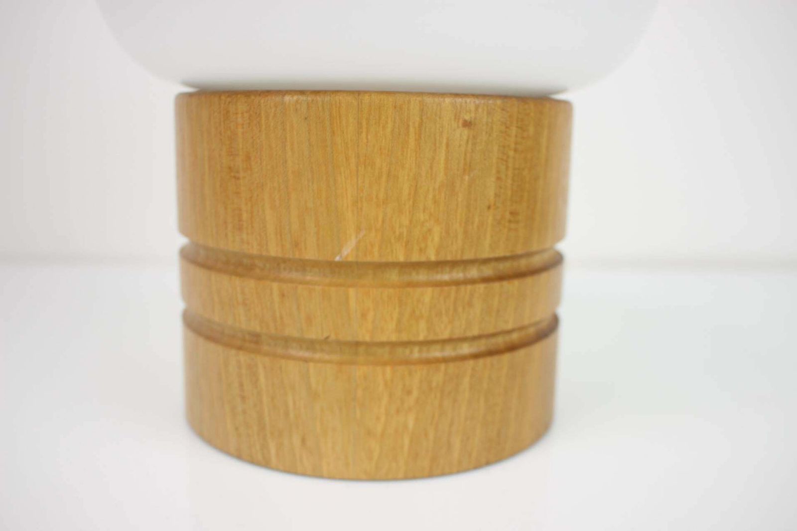 Wooden Table Lamp Osvetlovaci Sklo Valasske Mezirici, 1960s photo Lighting
