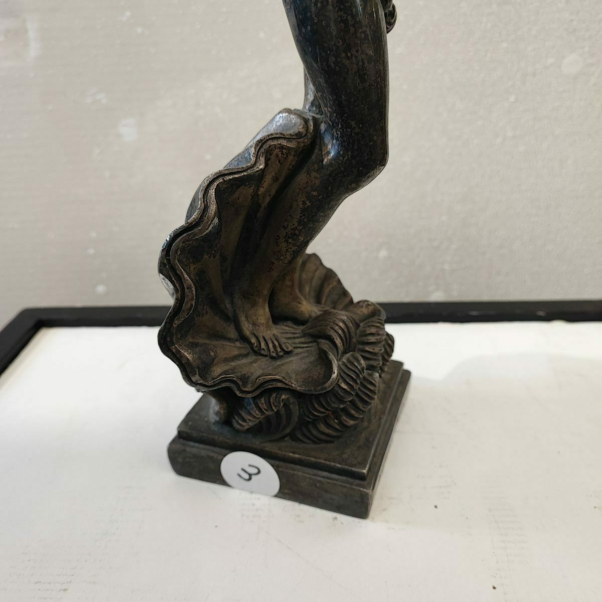 Silver Plated Bronze Sculpture Max Hamlet, Venus By Botticelli Year 1992 photo vintage