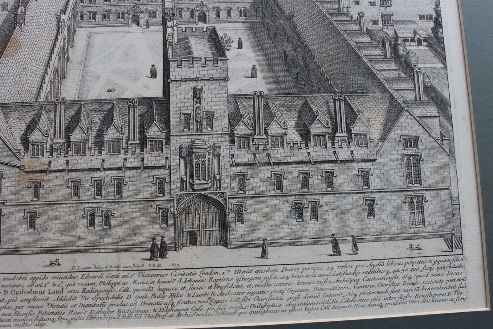 St John's College, Oxford 1675 Engraving By David Loggan photo 360.0