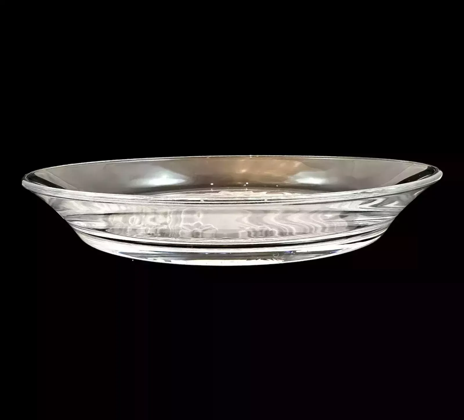 Art Nouveau French Decorative Crystal Tray; Silhouette Young Woman Flowing Hair photo Home Decor