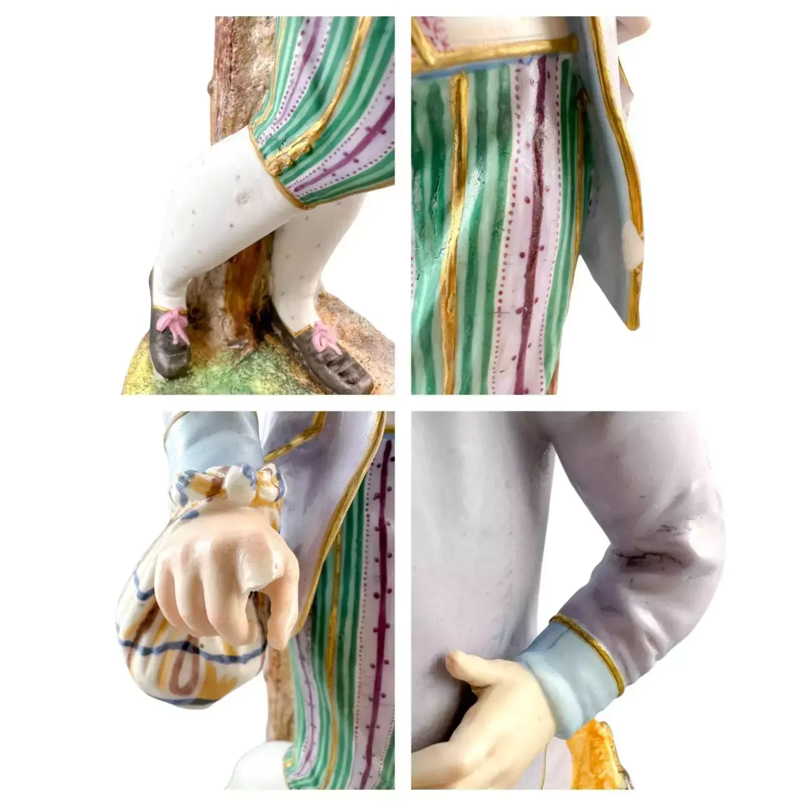 photo for sale Antique French 1870s Louis Philippe Limoges Bisque Porcelain Figural Couple Pair