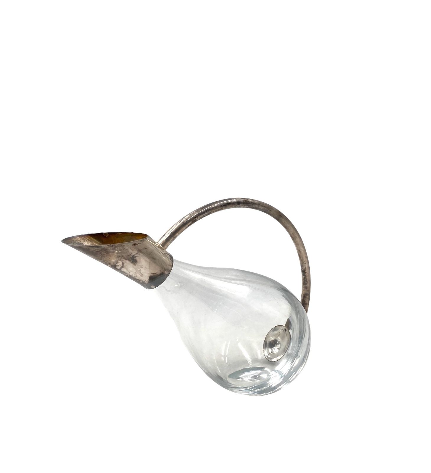 photo furniture Hollywood Regency Silver Decanter, Masini Florence Italy 1980s