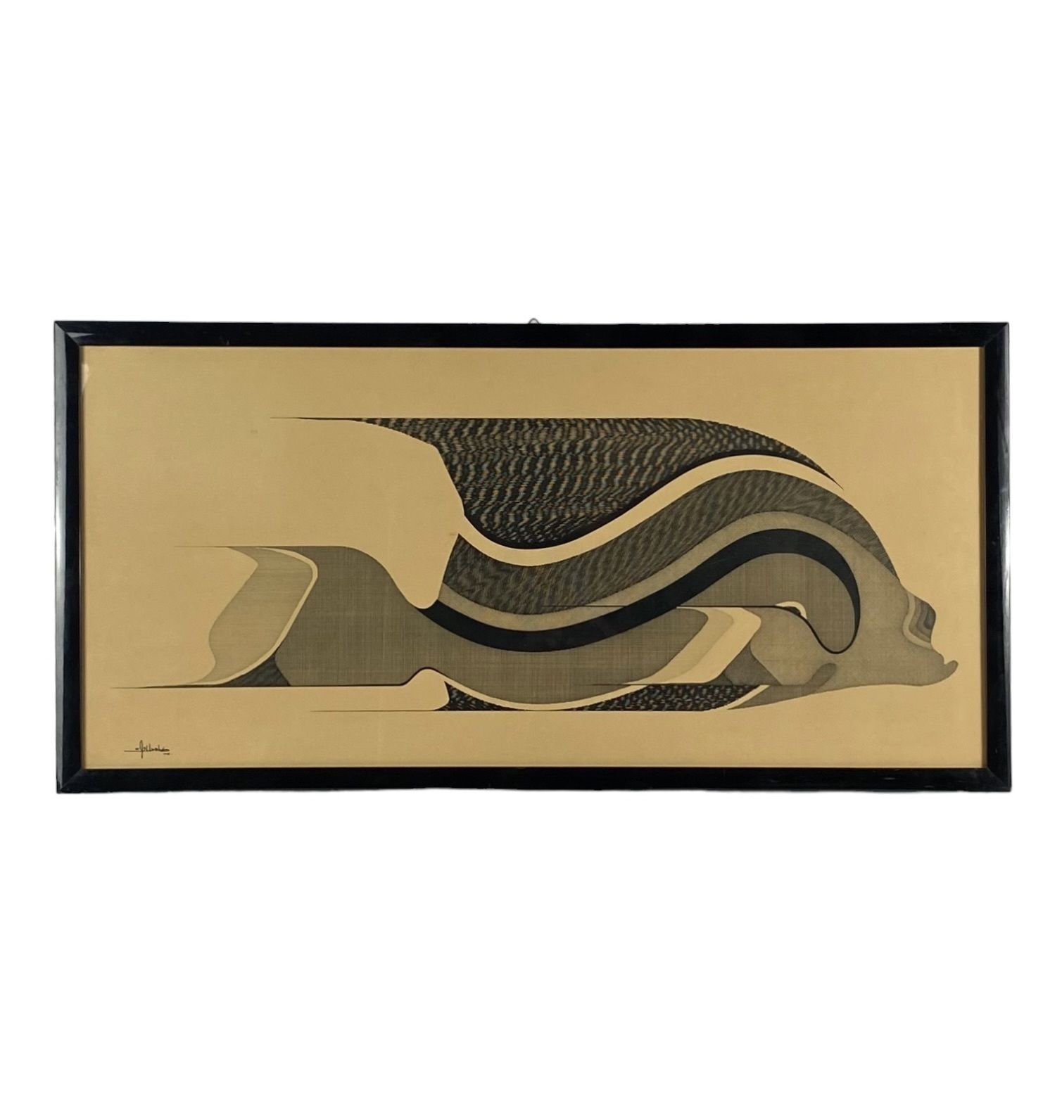 Abbahao, Untitled Great Stylized Fish, China On Paper, Italy 1976
