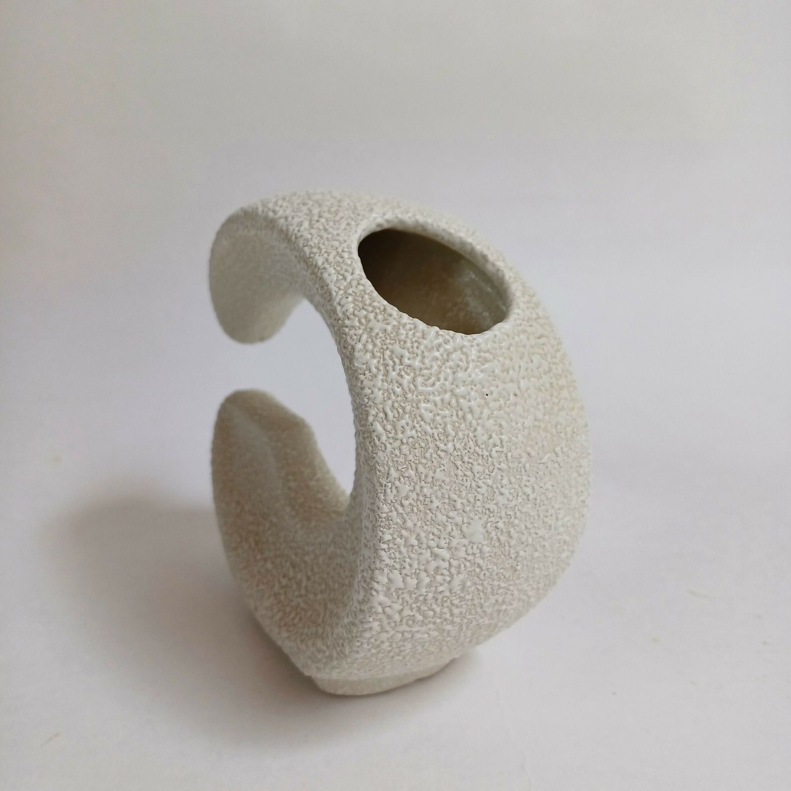 Roberto Rigon For Bertoncello Whitetextured Vase, Italy, 1960s photo 124.0