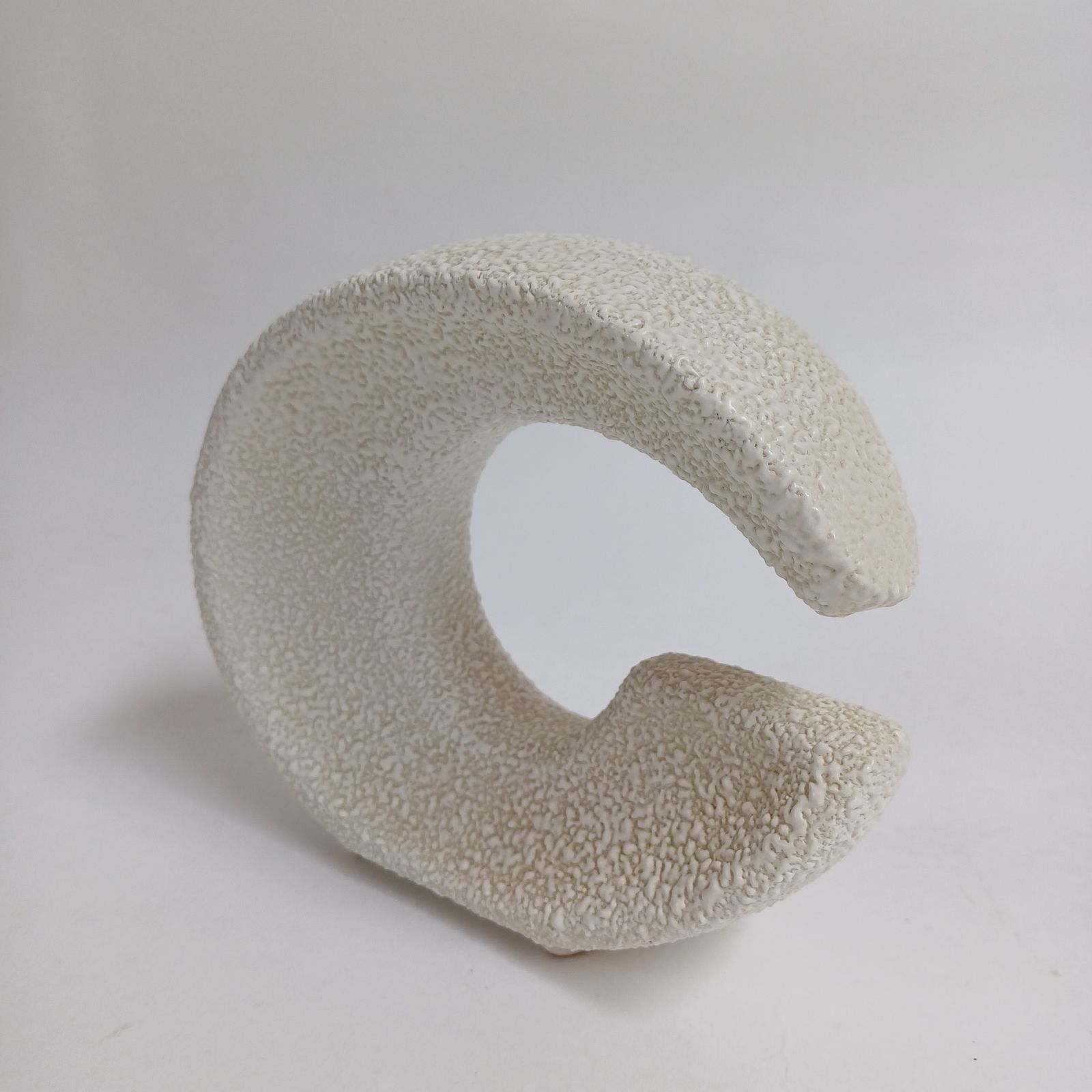 Roberto Rigon For Bertoncello Whitetextured Vase, Italy, 1960s photo vintage