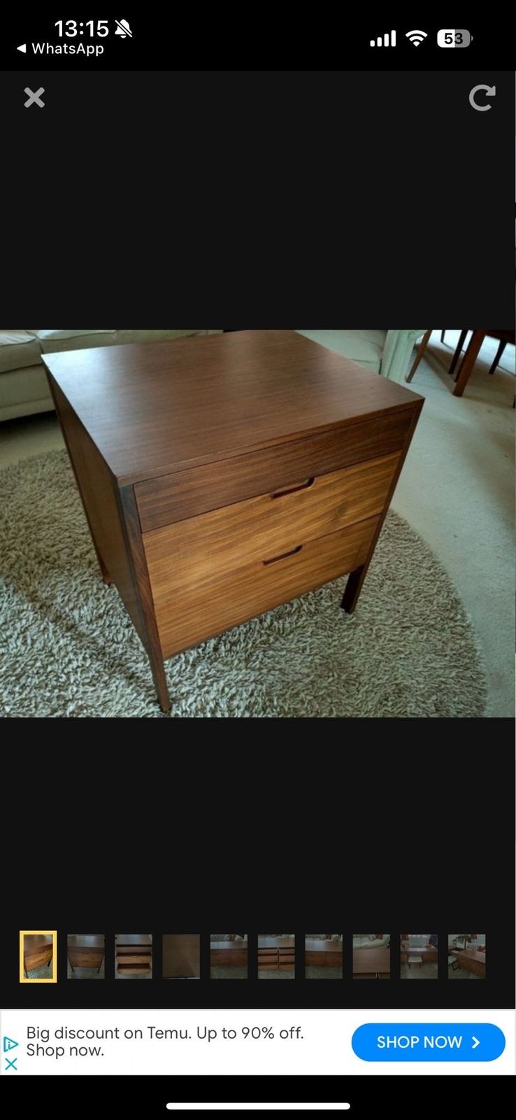 photo vintage Mid Century Furniture Early 1960s Large Modular Dressing Vanity