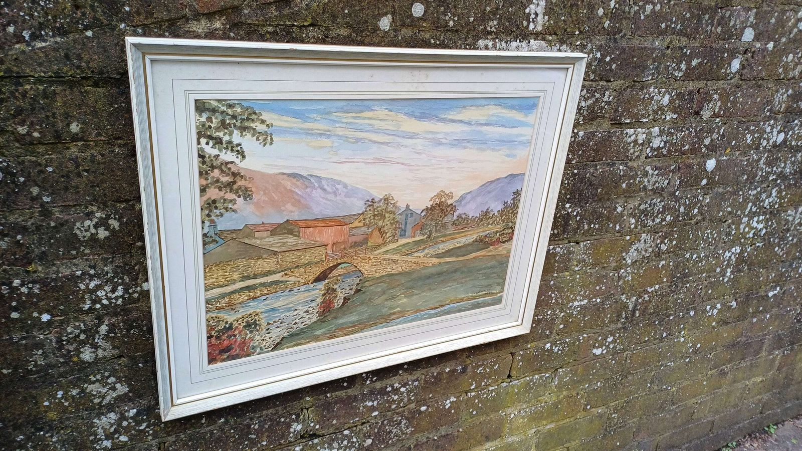 Huge Original 1981 Watercolour Landscape Of Wastdale Head Lake District. David C Bentley. photo 95.0
