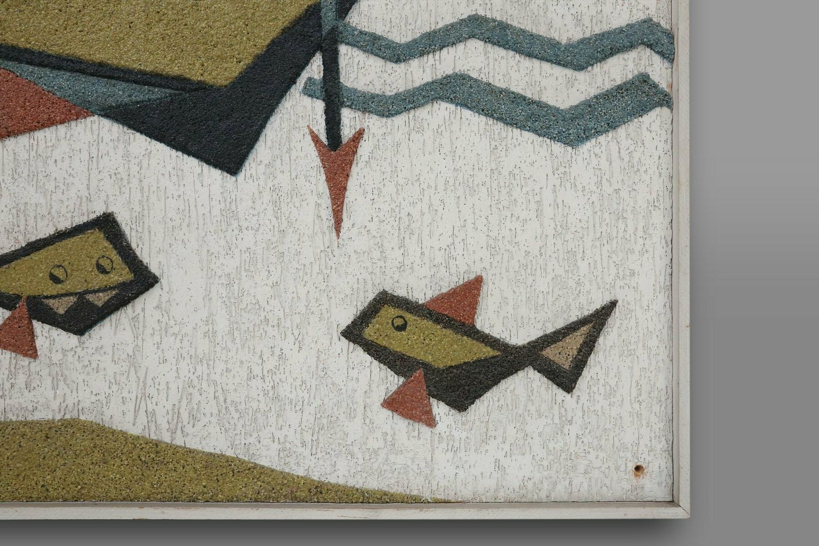 Belgian Artist, Fisherman Artwork, 1970s, Resin photo vinterior