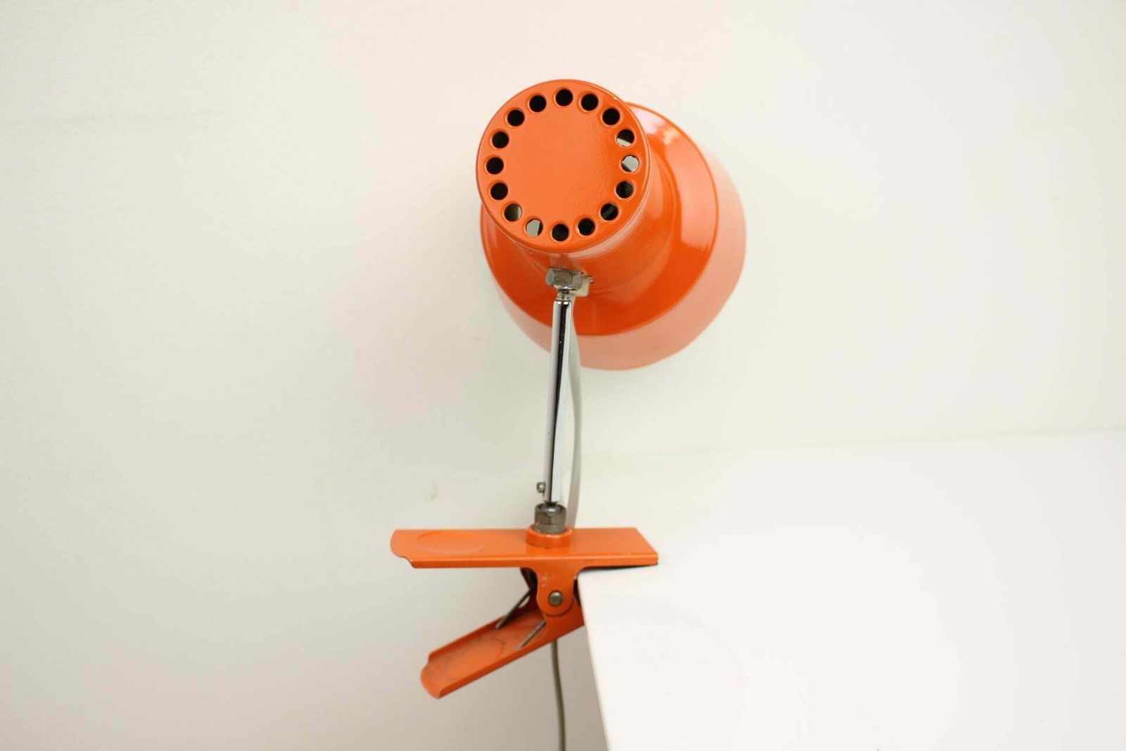 Table Lamp With A Clip Designed By Hurka For Napako, 1960's, Czechoslovakia photo vintage