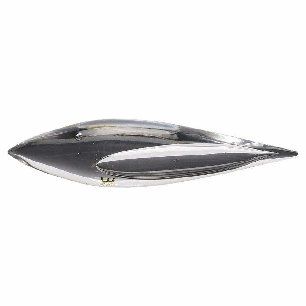 Antique Abstract Fish Crystal Vicke Lindstrand Sculpture, Minimal Glass, Kosta photo furniture