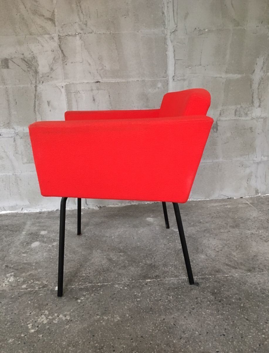 Red Council Armchair By Pierre Guariche For Meurop, 1960s photo 643.0