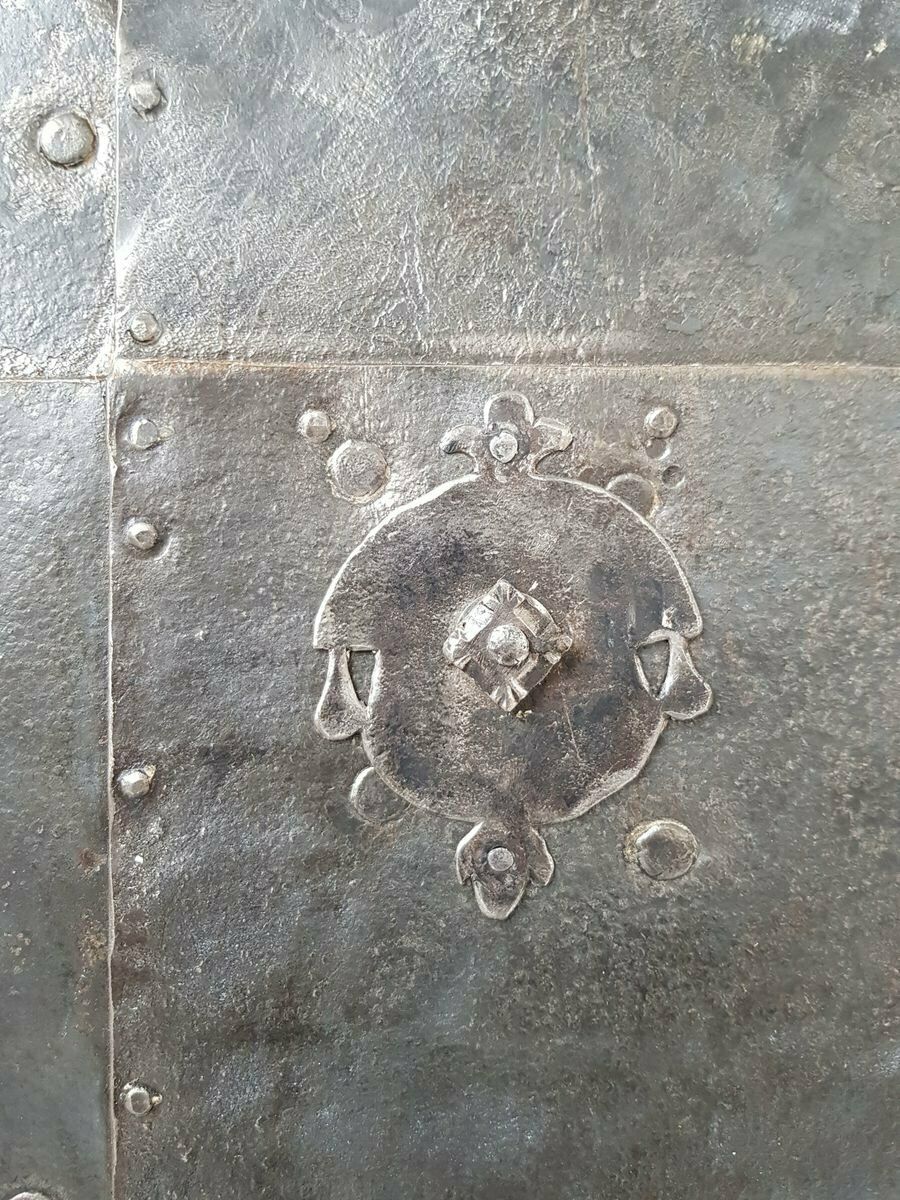 Antique  Iron Plated Door, 18th Century, Bohemia photo vinterior