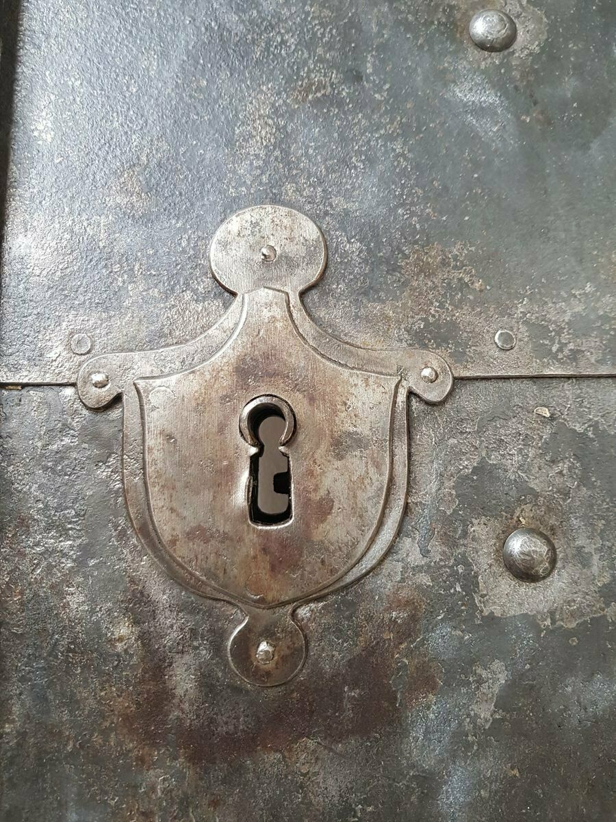 photo furniture Antique  Iron Plated Door, 18th Century, Bohemia