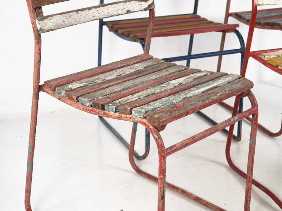 Antique Garden Chairs (C.1900). Set Of 4 Pieces #6 photo furniture
