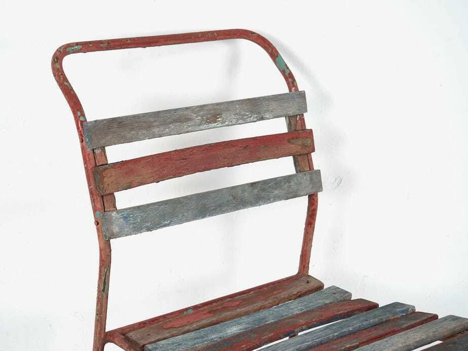 Antique Garden Chairs (C.1900). Set Of 4 Pieces #6 photo vintage