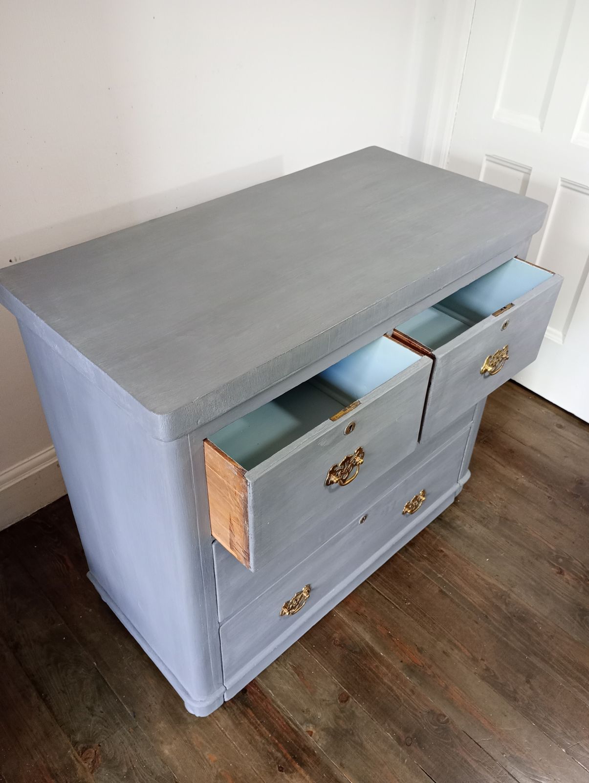 photo for sale Victorian Chest Of Drawers, Painted Gustavian Grey