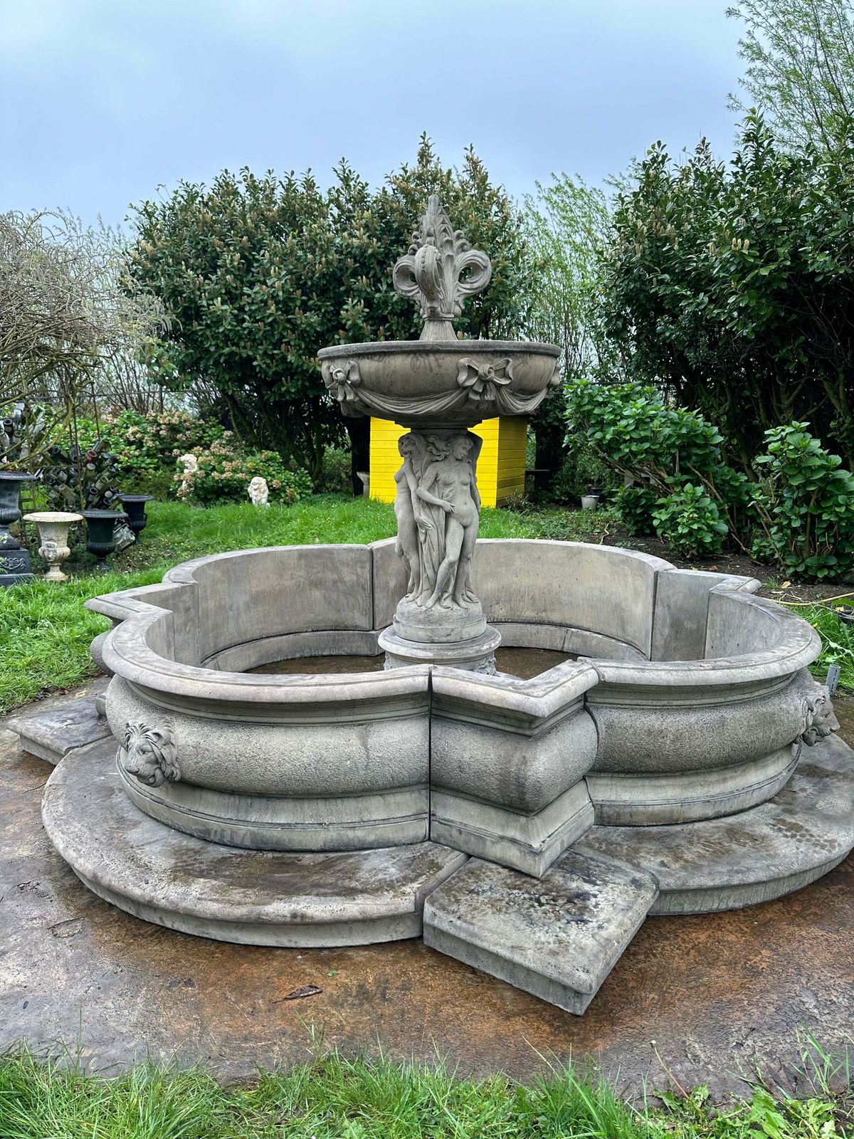 Huge, Stone Water Fountain/Feature, Reclaimed From Belgium photo Garden Decor