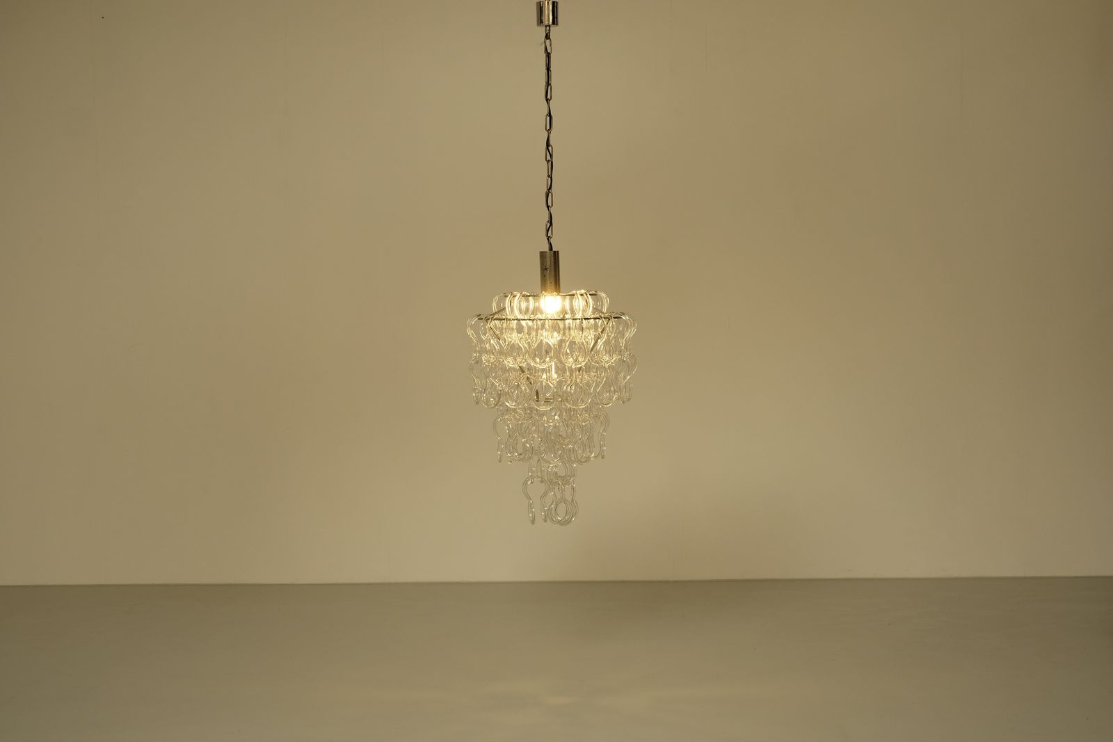 Chandelier Giogali By Angelo Mangiarotti For Vistosi, Italy 1970s. photo for sale