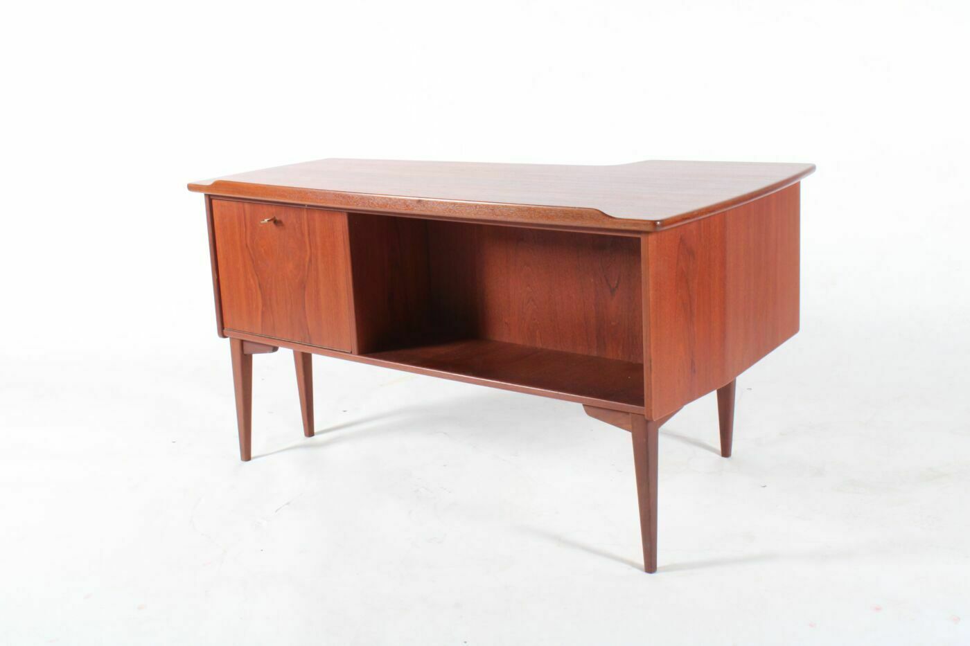 Beautiful Boomerang Style Scandanavian Desk In Teak By Goran Strand For Lelangs Mobelfabrik photo furniture